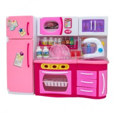 Кукольная кухня Qun feng toys Милый дом-2 розовая с эффектами (2803S) Кукольная кухня Qun feng toys Милый дом-2 розовая с эффектами (2803S)