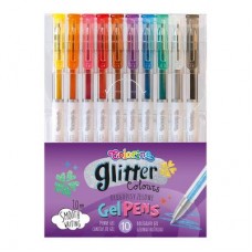 Гелевые ручки Colorino Glitter гелевые с блеском 10 цветов (80929PTR) Гелевые ручки Colorino Glitter гелевые с блеском 10 цветов (80929PTR)