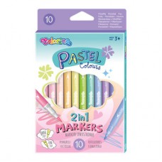 Фломастеры Colorino Pastel двухсторонние 10 цветов (80875PTR) Фломастеры Colorino Pastel двухсторонние 10 цветов (80875PTR)