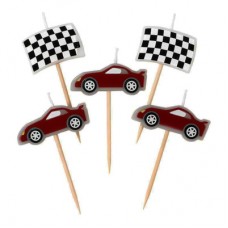 Свечки для торта Talking tables Вечеринка гонщиков 5 штук (RACE-CANDLES-CAR) Свечки для торта Talking tables Вечеринка гонщиков 5 штук (RACE-CANDLES-CAR)