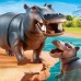 Конструктор Playmobil Family fun Бегемот с детенышем (70354) Конструктор Playmobil Family fun Бегемот с детенышем (70354)