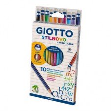 Карандаши цветные Fila Giotto Stilnovo cancellabile 10 цветов с точилкой и ластиком (25680000) Карандаши цветные Fila Giotto Stilnovo cancellabile 10 цветов с точилкой и ластиком (25680000)