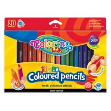Карандаши цветные треугольные Colorino Mini Jumbo 20 цветов с точилкой (32971PTR) Карандаши цветные треугольные Colorino Mini Jumbo 20 цветов с точилкой (32971PTR)