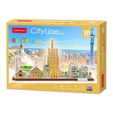 Конструктор 3D Cubic Fun City line Barcelona (MC256h)