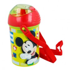 Бутылка Stor Disney Микки Маус Акварель с ремешком 450 мл пластиковая (Stor-44269)