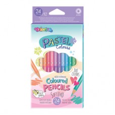 Карандаши цветные Colorino Pastel двухсторонние 24 цвета (87737PTR) Карандаши цветные Colorino Pastel двухсторонние 24 цвета (87737PTR)
