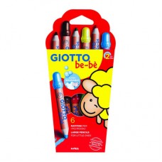 Карандаши цветные Fila Giotto Bebe super large 6 цветов с точилкой (466400) Карандаши цветные Fila Giotto Bebe super large 6 цветов с точилкой (466400)