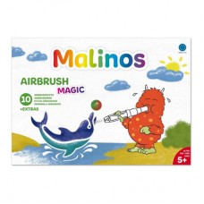 Фломастеры-аэрографы Malinos Magic с трафаретами (MA-300964) Фломастеры-аэрографы Malinos Magic с трафаретами (MA-300964)