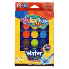 Краски акварельные большие таблетки Colorino 18 цветов (54737PTR) Краски акварельные большие таблетки Colorino 18 цветов (54737PTR)