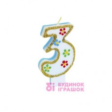 Свечка для торта Party house Цифра 3 (9869204323015)