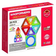 Магнитный конструктор Magformers Базовый плюс 26 деталей (715014) Магнитный конструктор Magformers Базовый плюс 26 деталей (715014)