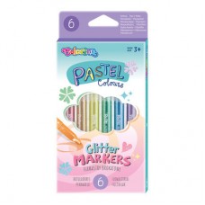 Фломастеры Colorino Pastel с блестками 6 цветов (82565PTR) Фломастеры Colorino Pastel с блестками 6 цветов (82565PTR)