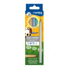 Карандаши цветные Fila Lyra Super ferby metallic макси 6 цветов (L3721062) Карандаши цветные Fila Lyra Super ferby metallic макси 6 цветов (L3721062)
