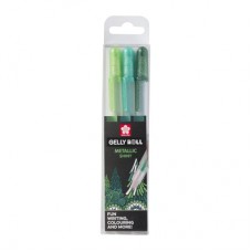 Набор гелевых ручек Sakura Metallic Лес 3 цвета (POXPGBMET3B) Набор гелевых ручек Sakura Metallic Лес 3 цвета (POXPGBMET3B)