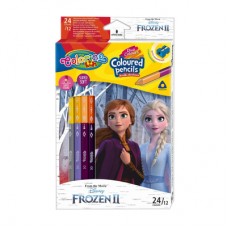 Карандаши цветные Colorino Холодное сердце 2 24 цвета двусторонние с точилкой (91017PTR) Карандаши цветные Colorino Холодное сердце 2 24 цвета двусторонние с точилкой (91017PTR)