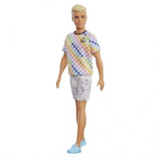 Кукла Barbie Fashionistas Кен Модник в цветной футболке и белых шортах (GRB90) Кукла Barbie Fashionistas Кен Модник в цветной футболке и белых шортах (GRB90)