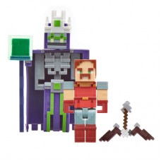 Набор фигурок Minecraft Dungeons Стакс из подземелья против скелета-некроманта (GND37/GVL30)