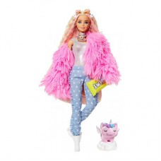 Кукла Barbie Extra в розовом пушистом жакете (GRN28) Кукла Barbie Extra в розовом пушистом жакете (GRN28)