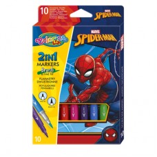 Фломастеры Colorino Человек-паук 10 цветов двусторонние (91833PTR) Фломастеры Colorino Человек-паук 10 цветов двусторонние (91833PTR)