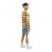 Кукла Barbie Fashionistas Кен в полосатом джемпере и джинсовых шортах (GRB91) Кукла Barbie Fashionistas Кен в полосатом джемпере и джинсовых шортах (GRB91)