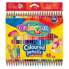 Карандаши цветные треугольные Colorino двусторонние 24 шт и 48 цвета (51705PTR) Карандаши цветные треугольные Colorino двусторонние 24 шт и 48 цвета (51705PTR)