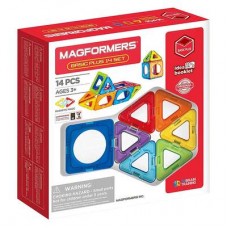 Магнитный конструктор Magformers Базовый плюс 14 деталей (715013) Магнитный конструктор Magformers Базовый плюс 14 деталей (715013)