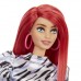 Кукла Barbie Fashionistas Модница в белом платье с принтом (GRB56) Кукла Barbie Fashionistas Модница в белом платье с принтом (GRB56)