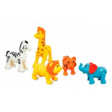 Игровой набор Kiddieland Дикие животные трещотки (054106) Игровой набор Kiddieland Дикие животные трещотки (054106)