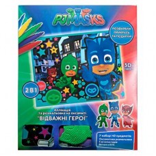 Аппликация и раскраска на бархате PJ Masks Отважные герои (4820171711019)