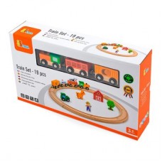 Игровой набор Viga Toys Железная дорога 19 деталей (51615) Игровой набор Viga Toys Железная дорога 19 деталей (51615)