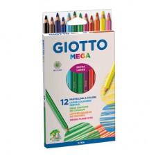 Карандаши цветные Fila Giotto Mega 12 цветов (225600) Карандаши цветные Fila Giotto Mega 12 цветов (225600)