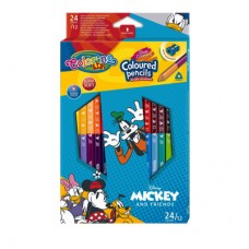 Карандаши цветные Colorino Disney Микки Маус 24 цвета двусторонние с точилкой (89854PTR) Карандаши цветные Colorino Disney Микки Маус 24 цвета двусторонние с точилкой (89854PTR)