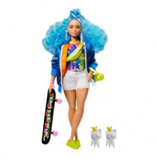 Кукла Barbie Extra с голубыми кучерявыми волосами (GRN30) Кукла Barbie Extra с голубыми кучерявыми волосами (GRN30)