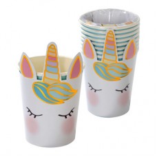 Бумажные стаканчики Talking tables Мы любим единорогов 250 мл 8 штук (UNICORN-CUP-FACE)