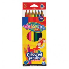 Карандаши цветные Colorino Jumbo 17.5 см с точилкой 6 цветов (15516PTR/1) Карандаши цветные Colorino Jumbo 17.5 см с точилкой 6 цветов (15516PTR/1)