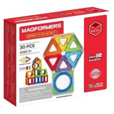 Магнитный конструктор Magformers Базовый плюс 30 деталей (715015) Магнитный конструктор Magformers Базовый плюс 30 деталей (715015)