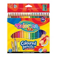 Карандаши Colorino Треугольные 24 цвета с точилкой (57462PTR) Карандаши Colorino Треугольные 24 цвета с точилкой (57462PTR)