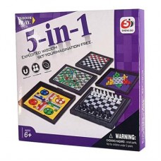 Настольная игра Qunxing 5 в 1 дорожная версия (S3304)