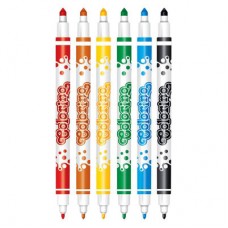Фломастеры двухсторонние Colorino Fibre Pens 6 шт и 6 цветов (13437PTR/1) Фломастеры двухсторонние Colorino Fibre Pens 6 шт и 6 цветов (13437PTR/1)