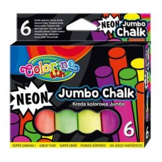 Мел Colorino Jumbo Neon 6 шт цветной (92081PTR) Мел Colorino Jumbo Neon 6 шт цветной (92081PTR)