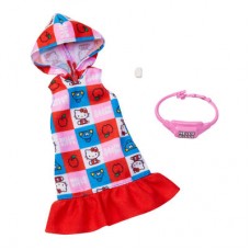 Одежда Barbie Стильные принты платье с капюшоном Hello Kitty (FYW81/FXK79) Одежда Barbie Стильные принты платье с капюшоном Hello Kitty (FYW81/FXK79)