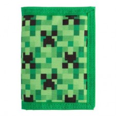 Кошелек JINX Minecraft Пиксельная жизнь зеленый на три отделения (JINX-10374)