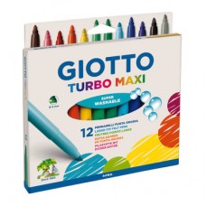 Фломастеры Fila Giotto Turbo maxi 12 цветов коробка (076200) Фломастеры Fila Giotto Turbo maxi 12 цветов коробка (076200)